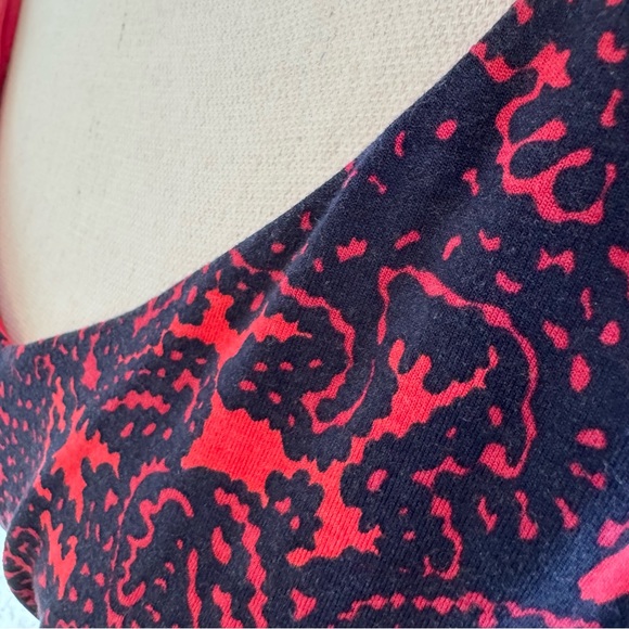 Boden Red Sleeveless Empire Waist Lotus Paisley Maxi Dress Size 10P - Picture 3 of 8